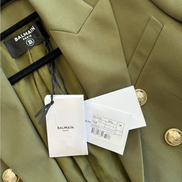 NWT Balmain Blazer Green EU38/US4-6 - Picture 7 of 12